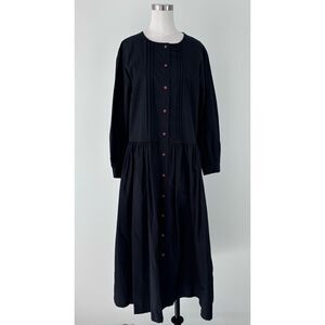 Vintage The J. Peterman Company Cotton Black Amish Dress NWT